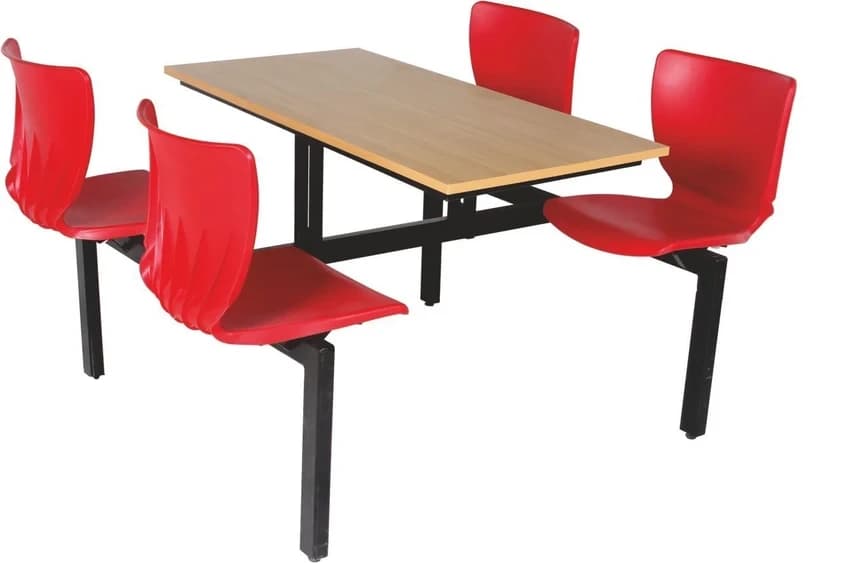Red Steel Cafeteria Furniture