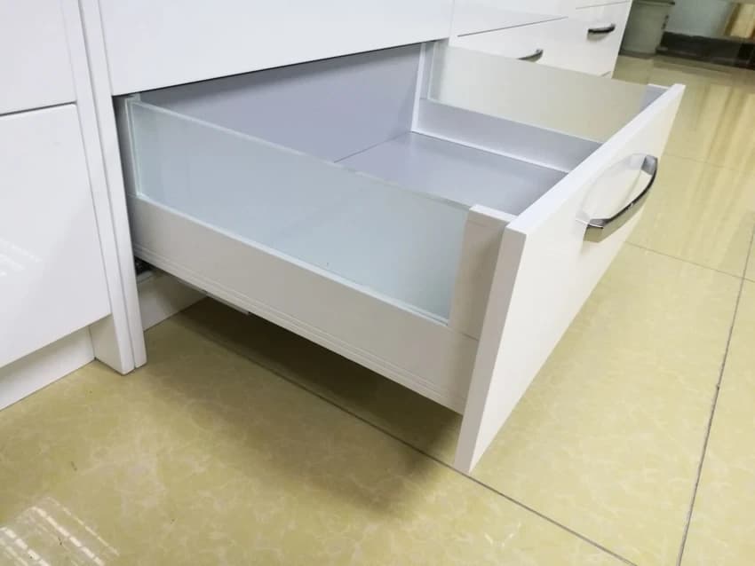 Modern Glossy Modular Kitchen Drawer, Floor Mount