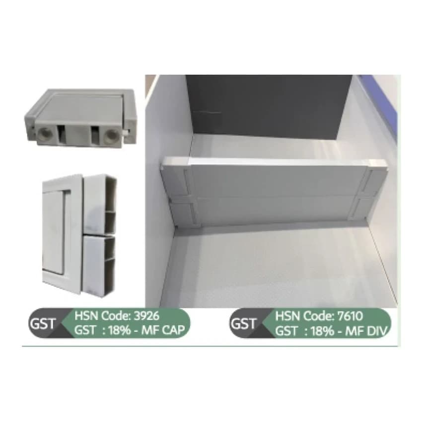 Modern Square Aluminium Divider & PVC Divider Cap
