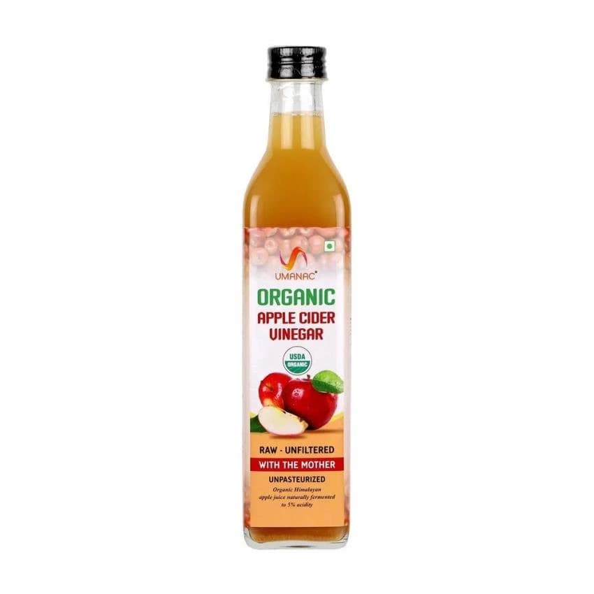 UMANAC USDA Organic Apple Cider Vinegar with Mother of Vinegar for Weight management- 500ml
