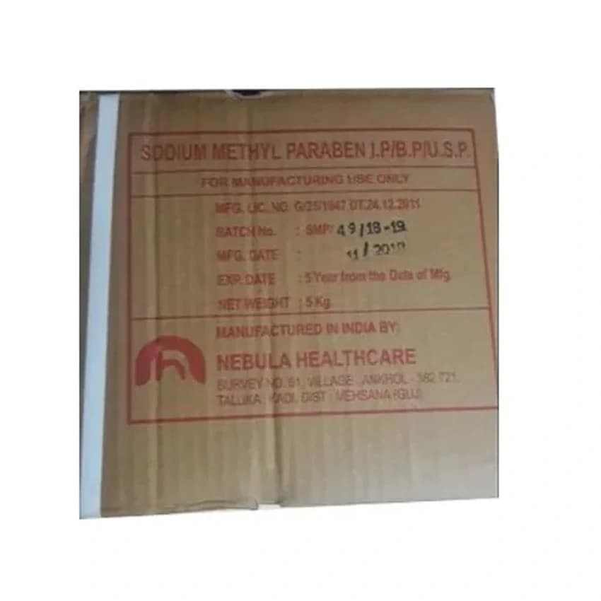 Sodium Methyl Paraben, Packaging Size: 25 kg