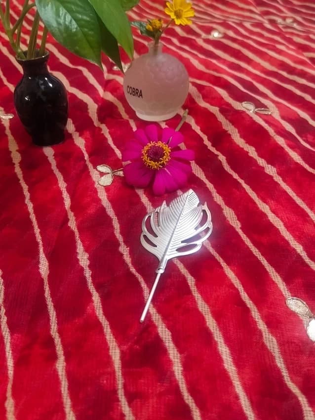 White German Silver Mayur Pankh
