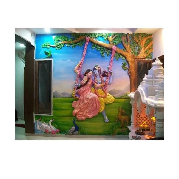 Radha Krishna Wall Mural Art