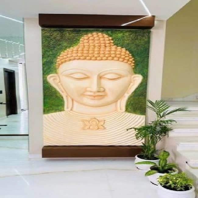 Smooth Frp Buddha Wall Mural, For Home Decor, Size: 8 Feet