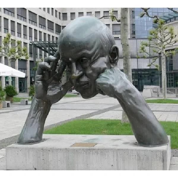 Fiber Head Resting Sculpture