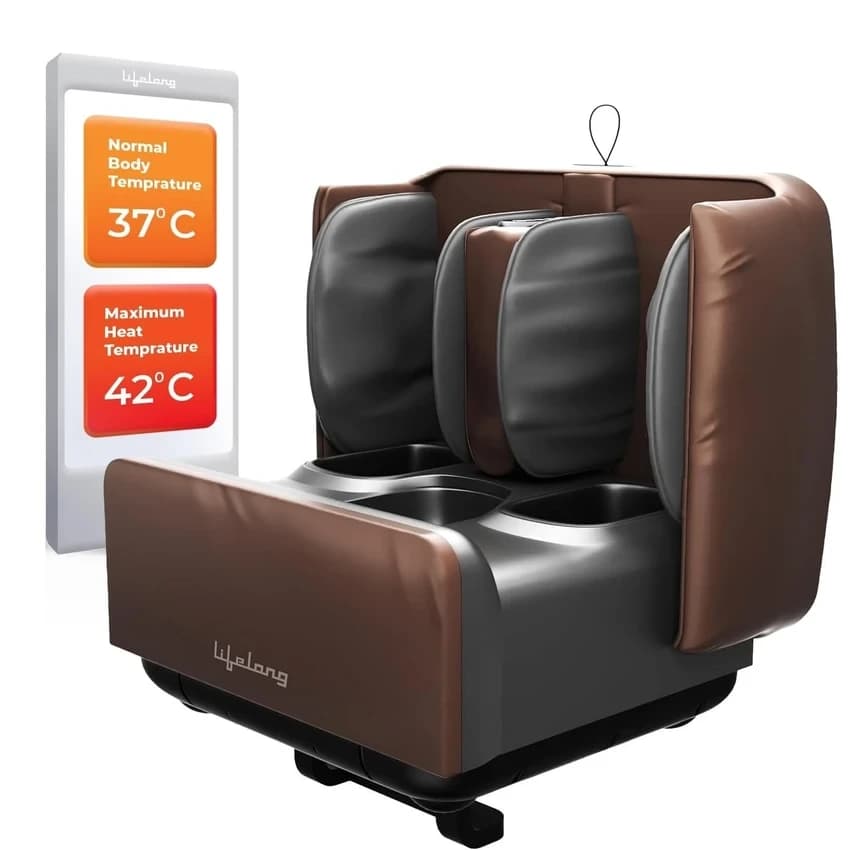 Lifelong LLM963 2 in 1 Foot & Leg Massager Machine & Foldable Ottoman Rest for