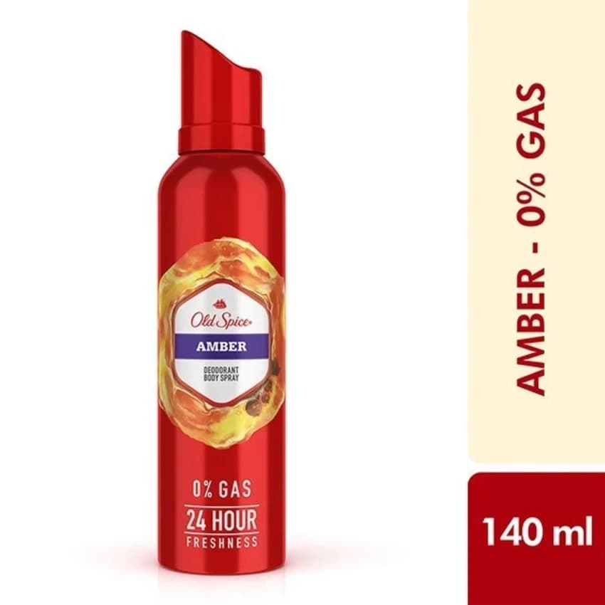 Old Spice Amber No Gas Deodorant Body Spray Perfume 140 gm, Packaging Size: 150 mL