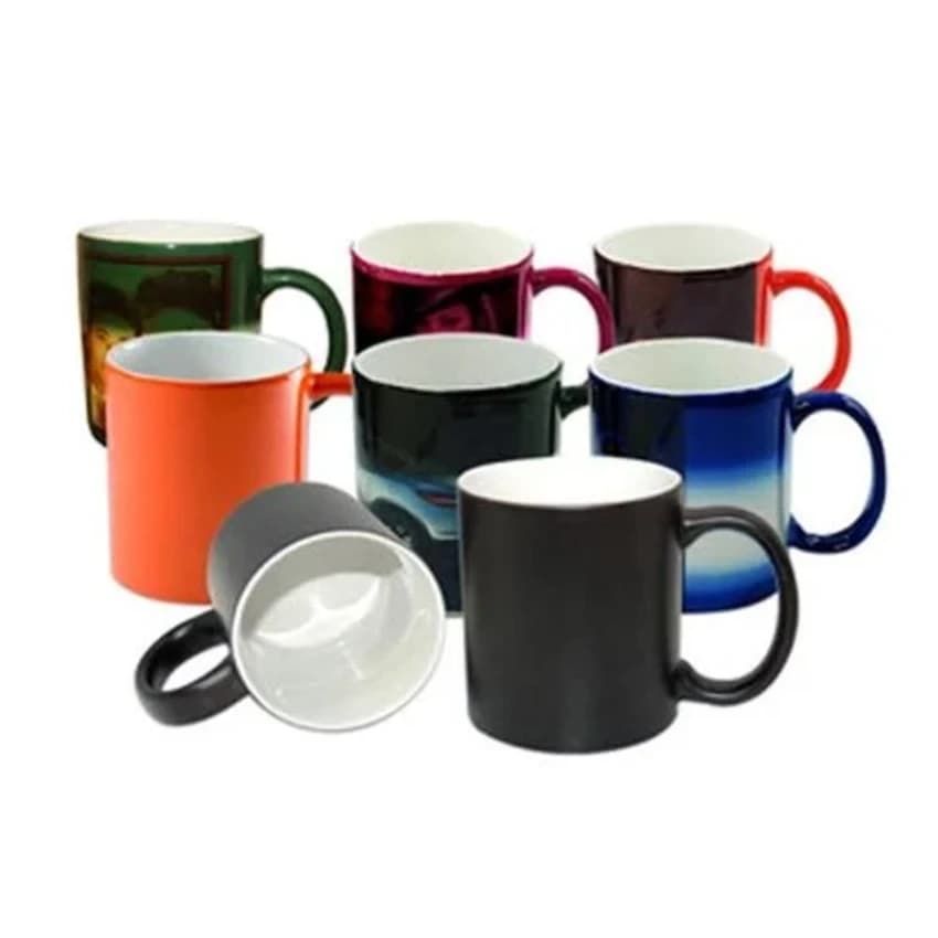 White Printed Sublimation Magic Mugs