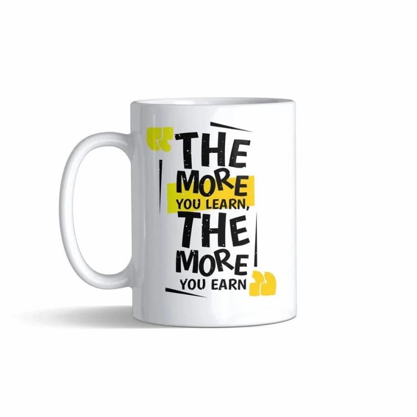 White Custom Printed Ceramic Mug, For Gifting