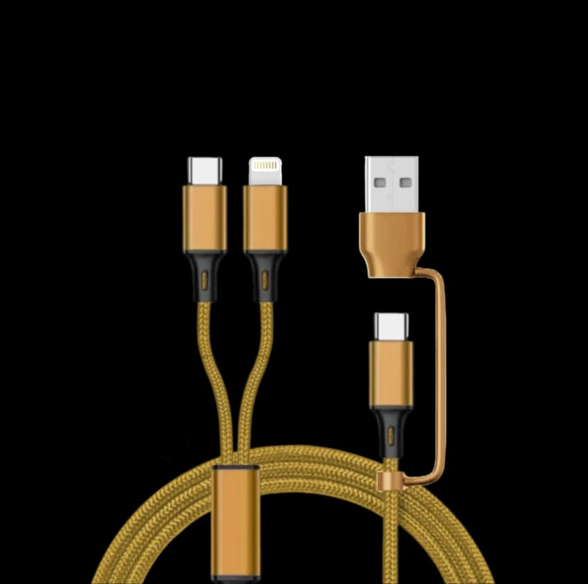 Type C / USB to 2 in 1 (TypeC + Lightning) Cable