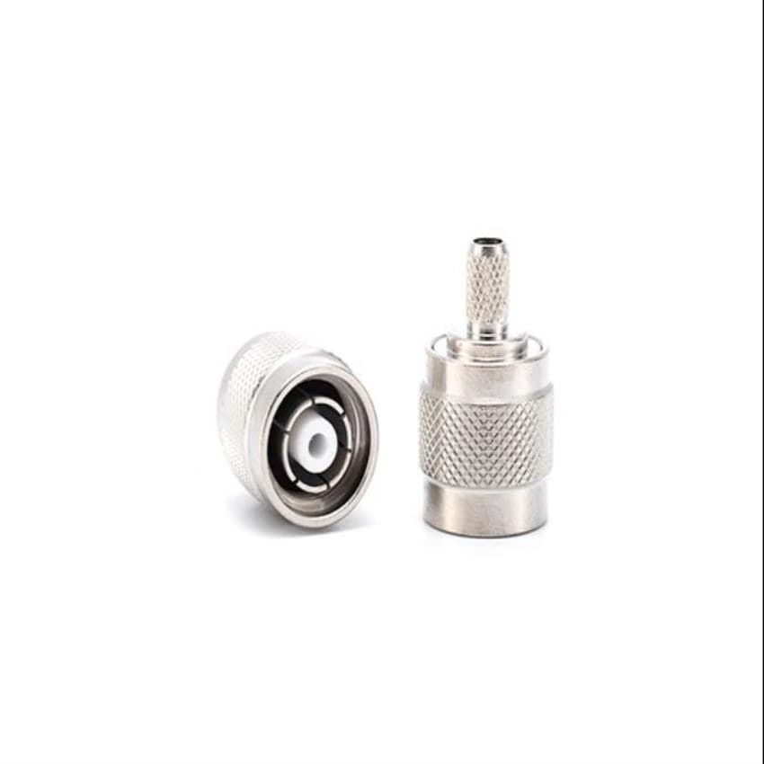 RP TNC Male Crimp For LMR 200 Cable, 6GHz, Contact Material: Brass