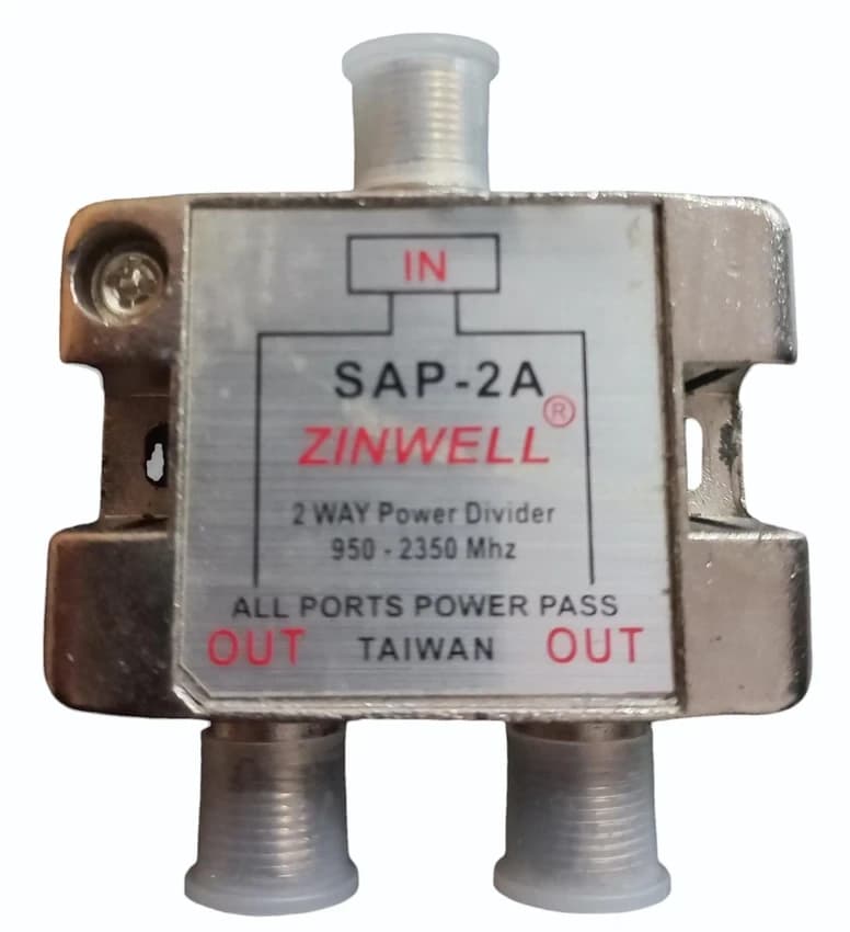 POWER DIVIDER ZINWELL, 2 way, 800-2500 MHz