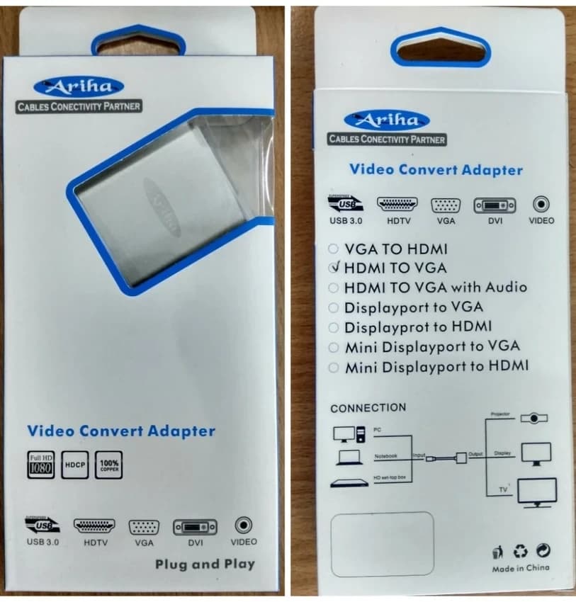 METAL Ariha HDMI to VGA Converter, For COMPUTER, Male