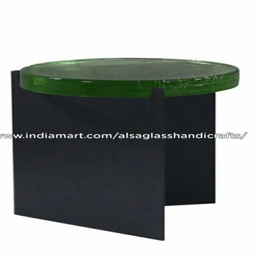Rectangular Cast glass center table, Size: 38 Cm