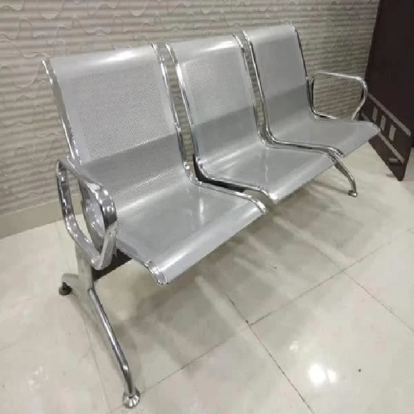 3 Seater Stainless Steel Bench, For Garden