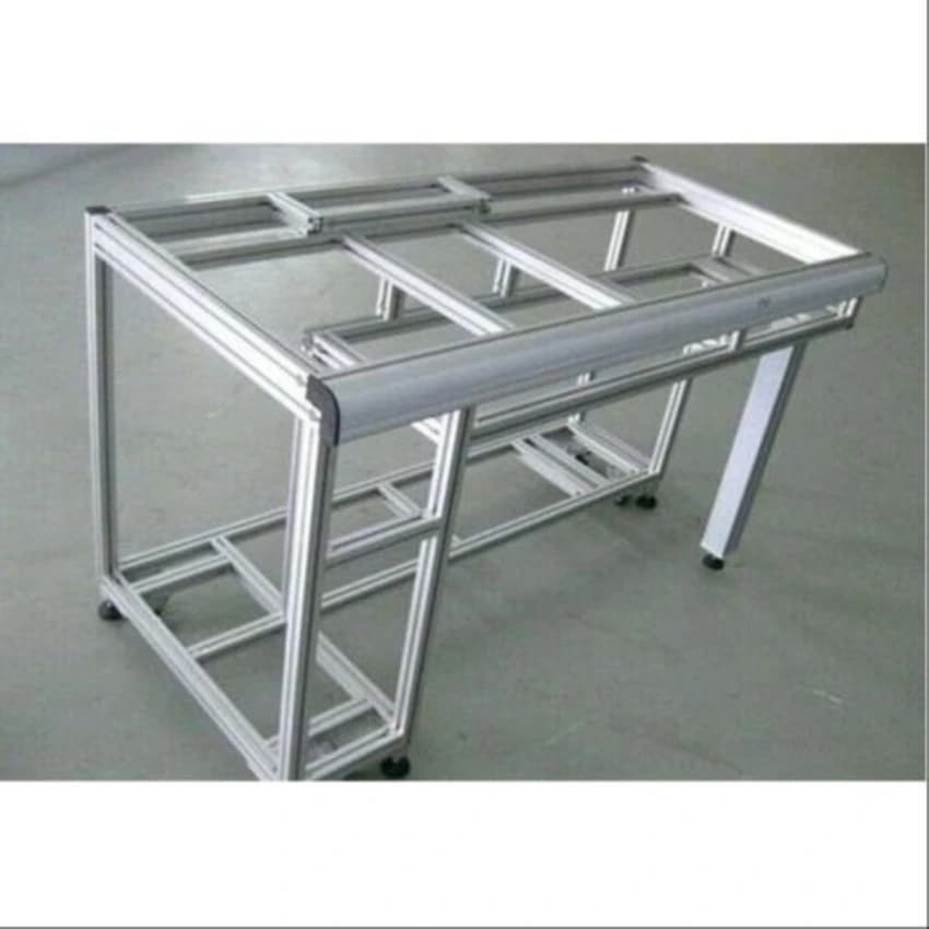 Aluminium Industrial Table Frame, Size: 3.5-4.5 Feet (height)