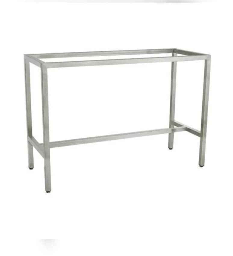 Silver Stainless Steel S.s table frame, Size: 4x2 Feet