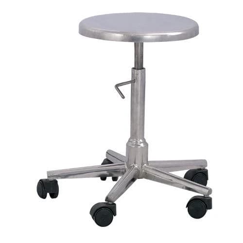 Stainless Steel Round SS Revolving Stool, Polished