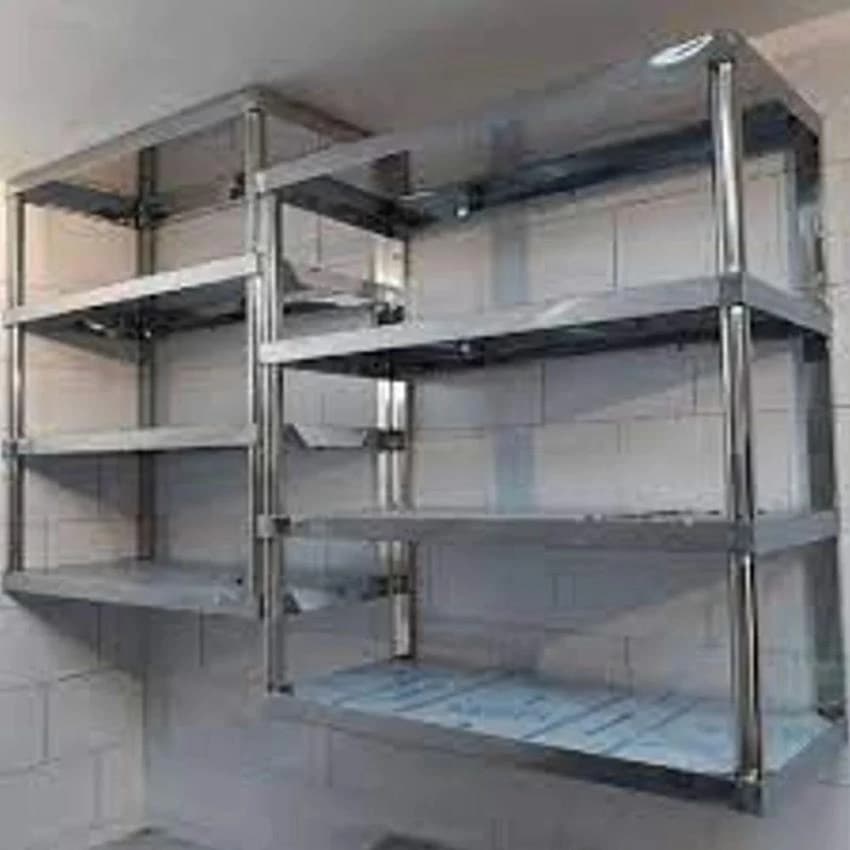 Polished stainless steel Commercial Wall Shelf, For Kitchen