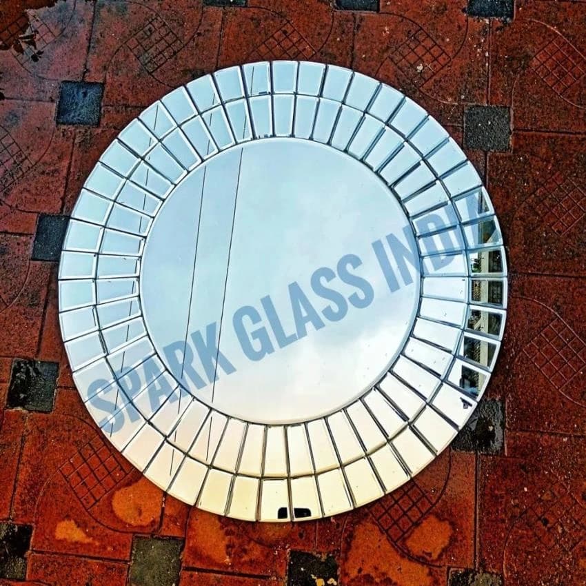Frame Material: Glass Decorative Mirror With Glossy Finish