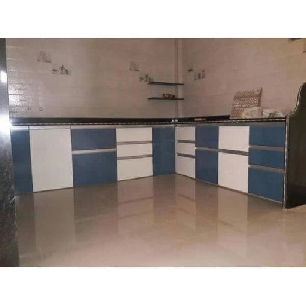 L Shaped Acrylic Modular Kitchen