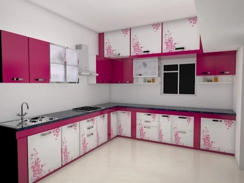 L Shape Modular Kitchen