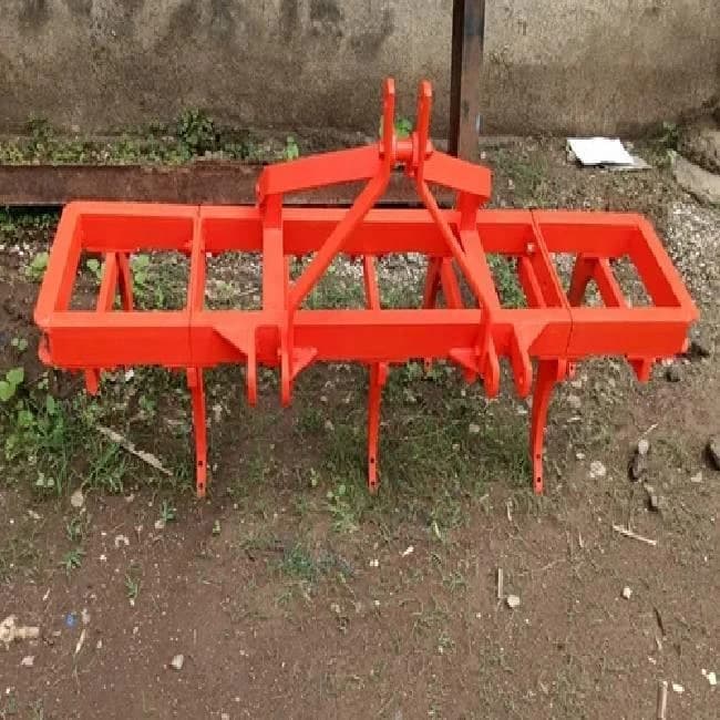 Mild Steel 7 Tine Orange Tractor Soil Cultivator