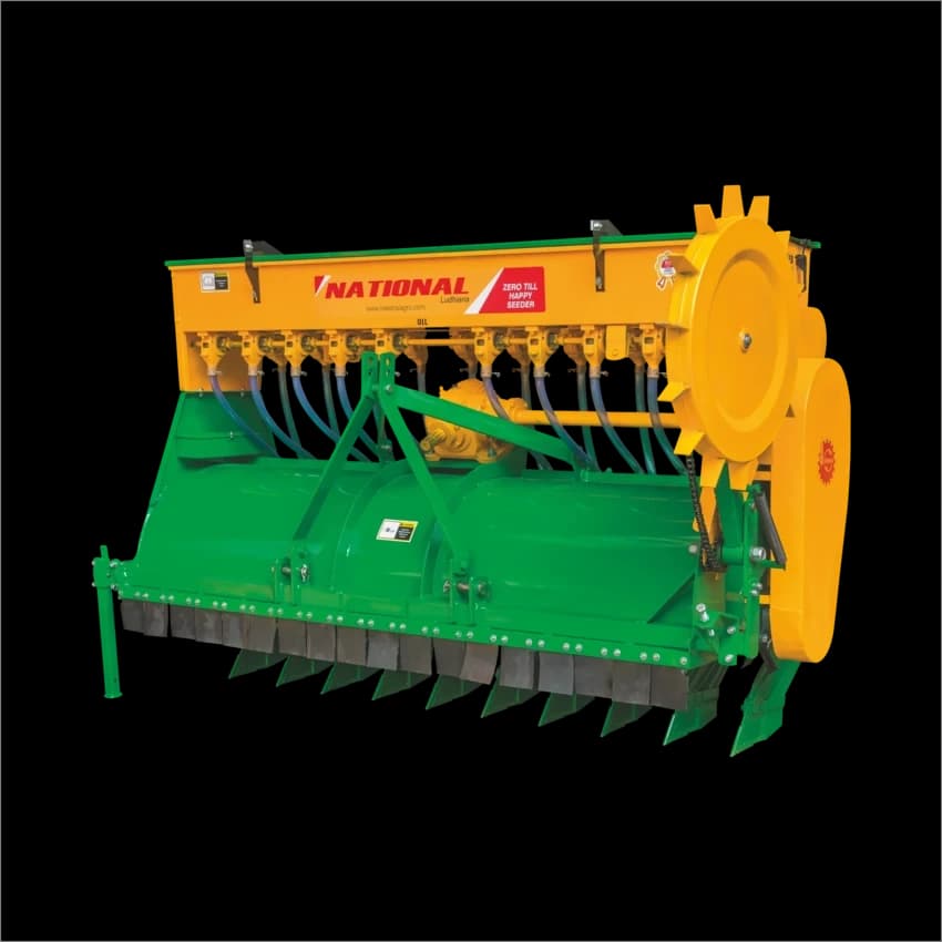 Tractor Drawn Mild Steel National Zero Till Happy Seeder, For Wetland Paddy Seeding, Number of Tynes: 10