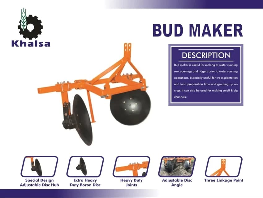 Mild Steel Khalsa Agriculture Bud Maker, 25 HP