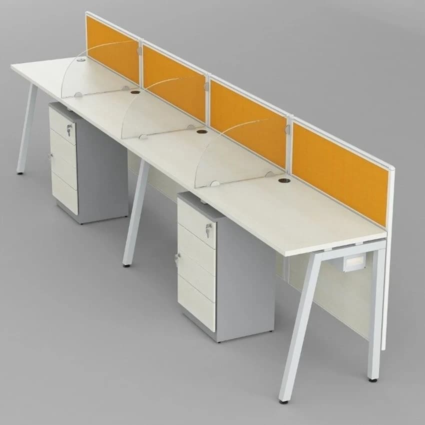 Particle Board Linear Modular Workstation
