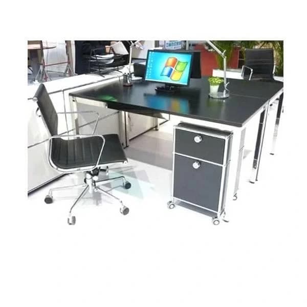 Wooden Top Stainless Steel Office Table