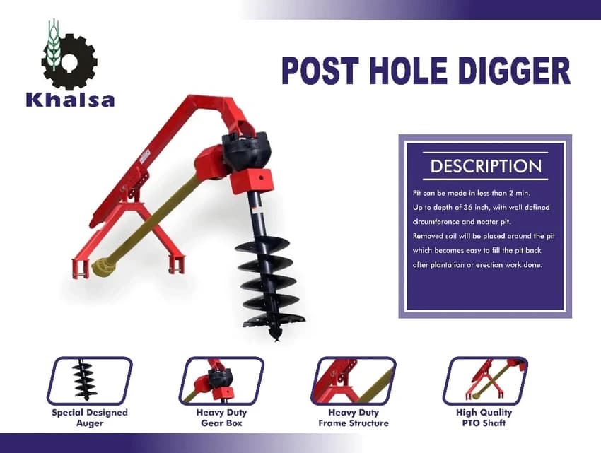 Khalsa Post Hole Digger, For Agriculture & Farming