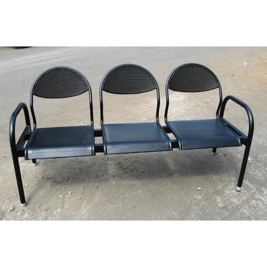 Mild Steel 3 Seater Waiting Bench, Length: 60 inch