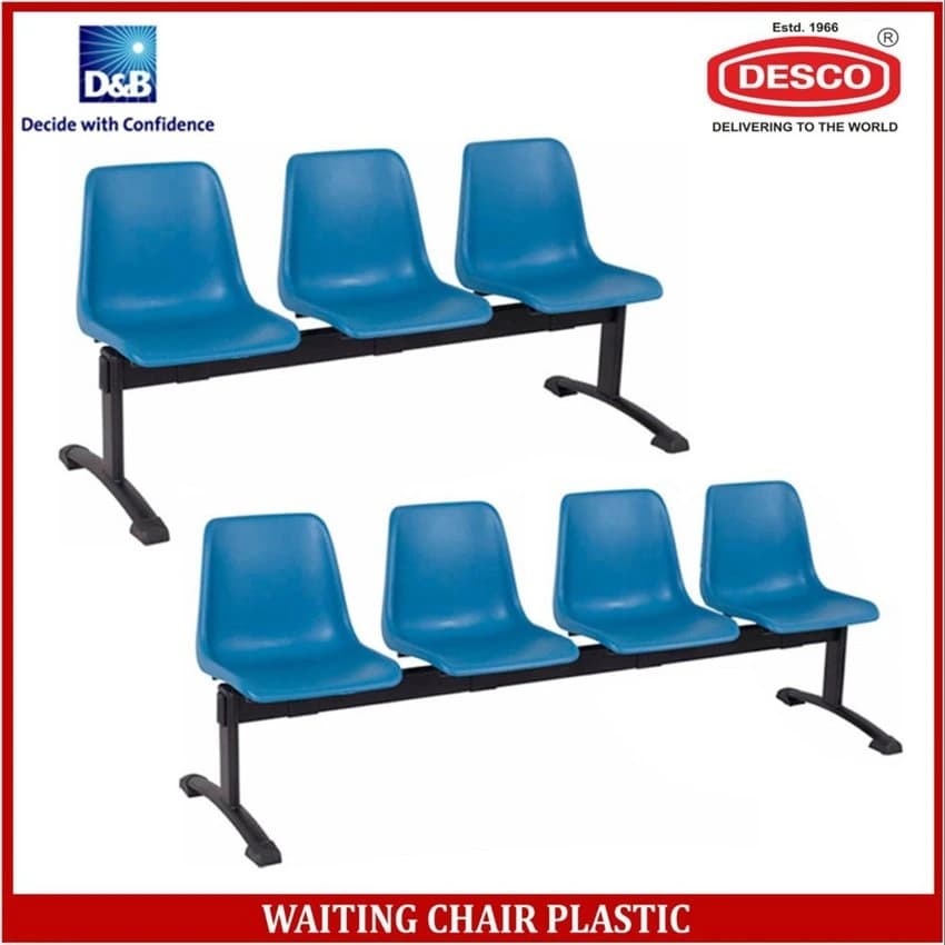 Waiting Chair & Benches Plastic, For Hospital, Fixed