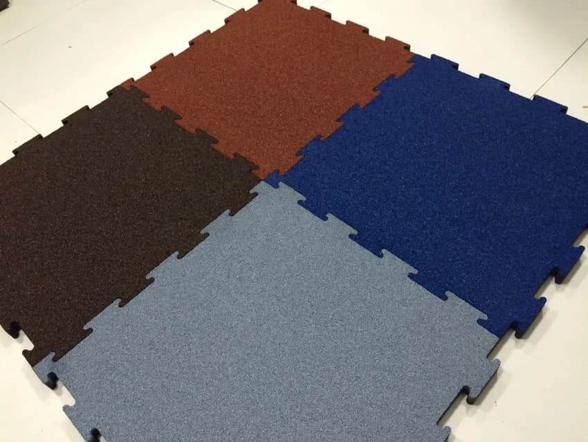 Sports flooring Rubber Interlocking Tile, Size: 500 X 500 mm