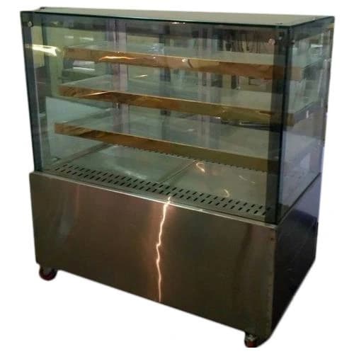 Stainless Steel And Glass Sweet Display Counter