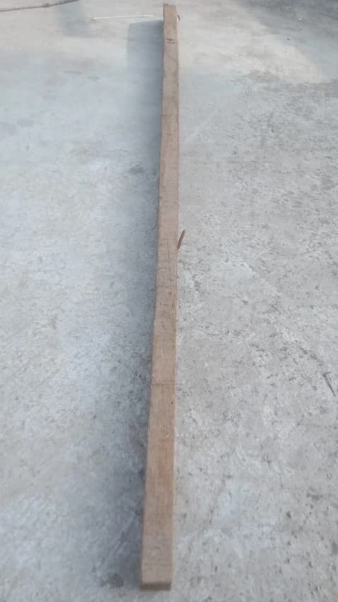 2 Meter Brown Babool Wood Rectangular Stick, 12%, Thickness: 12mm