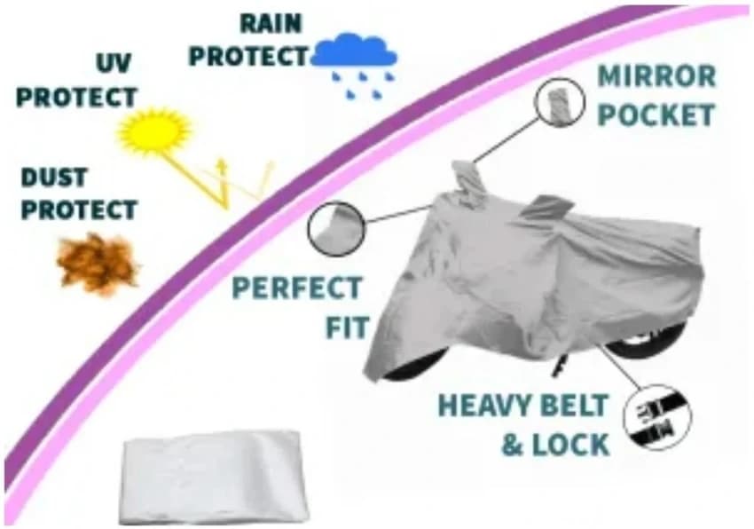 Silver Waterproof Bike Body Cover