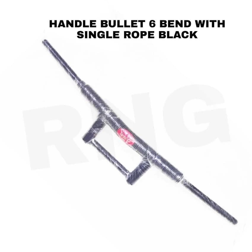 HANDLE BULLET 6 BEND WITH SINGLE ROPE BLACK