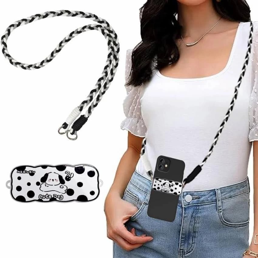 Black Printed Lanyard Fitting Accessories