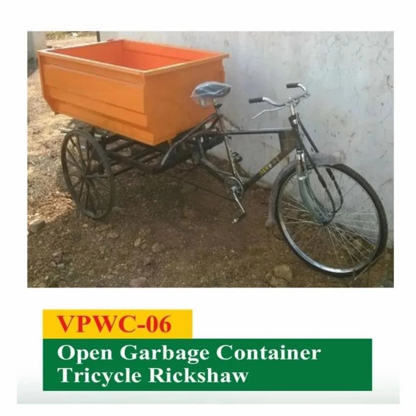 Open Garbage Container Tricycle Rickshaw