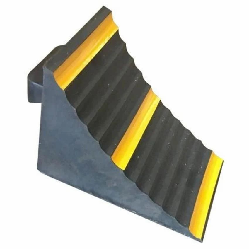 S3PL Black and Yellow Rubber Parking Blocks for Car Stopper