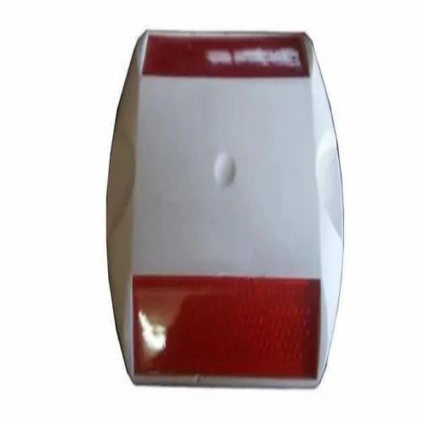 White Body made from poly-carbonate.,Rotro reflective micro prismatic tape. RM Reflective Road Stud, For Road Marker