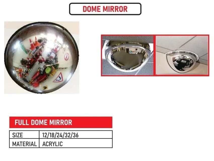 Dome Convex Mirror, For Road safety & Parking Safety