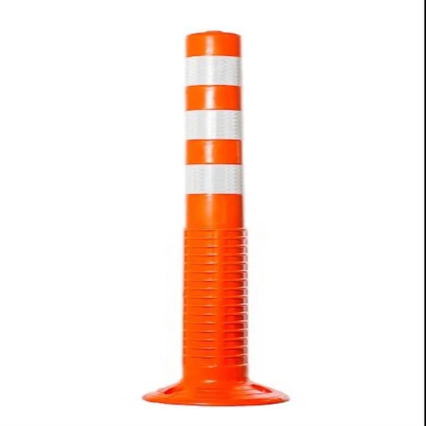 Pu Orange Flexible Traffic Post, 750 Mm, for Road Safety