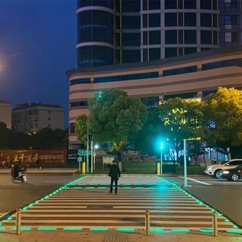 Zebra Crossing Intelligent LED Ground Traffic Light - Embedded Pedestrian Crossing Light