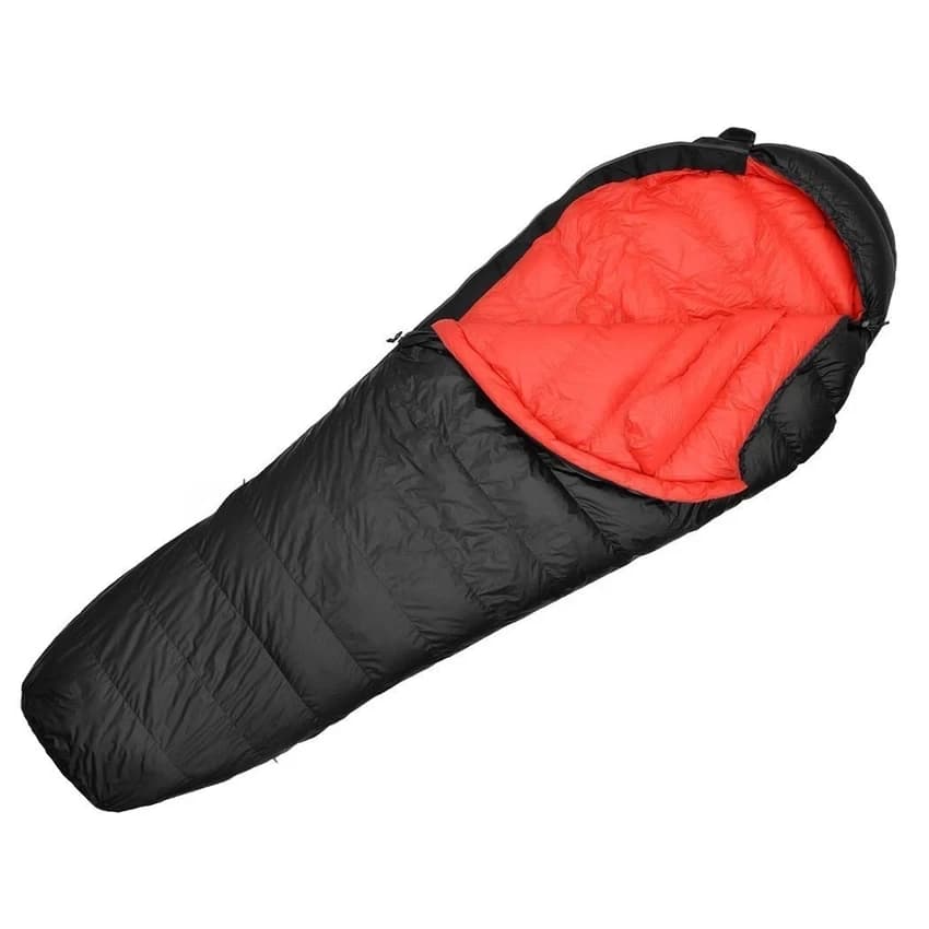 Red And Black Nylon Sleeping Bag Down Father