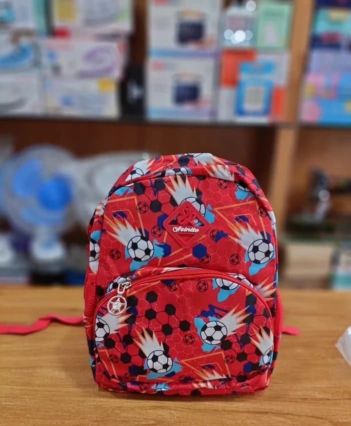 Red Football School Bag