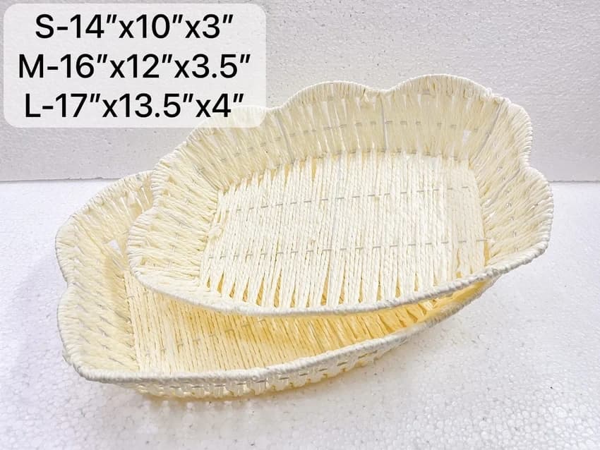 White Paper Thread Basket, Size/Dimension: Set Of 3