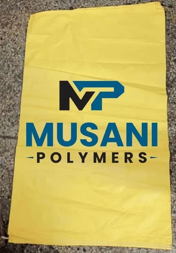 Yellow PP Woven Fertilizer Packaging Bag (24x37 Inch, 50 kg) - Open Mouth, Chemical Resistant, Moisture Proof, Anti Skid
